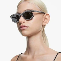 Sunglasses, Oval shape, SK6006, Black by SWAROVSKI