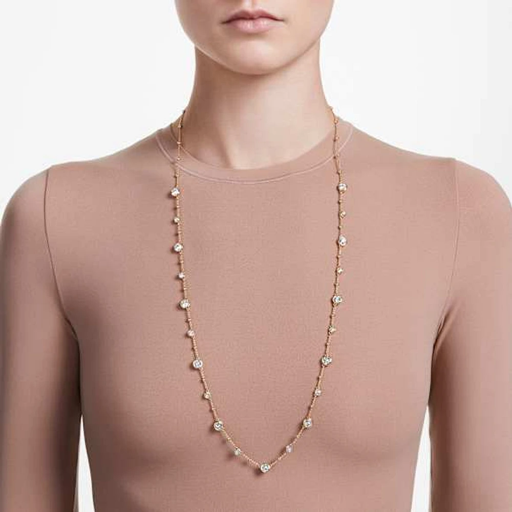 Imber strandage, Round cut, White, Gold-tone plated by SWAROVSKI