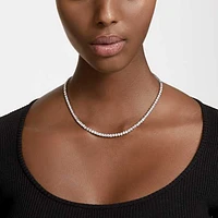 Matrix Tennis necklace, Round cut, White