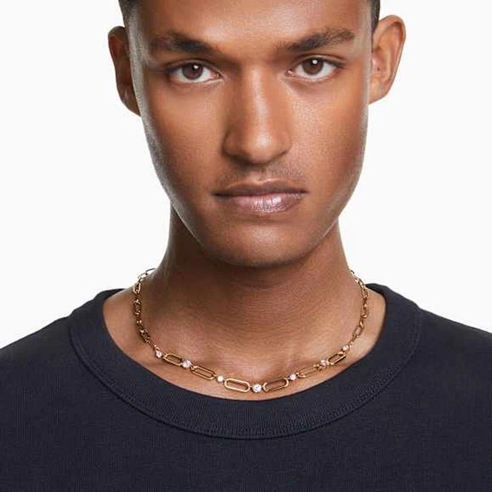 Constella necklace, White, Gold-tone plated by SWAROVSKI