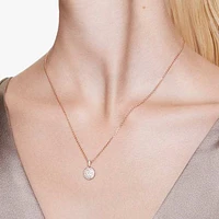 Meteora pendant, White, Rose gold-tone plated by SWAROVSKI