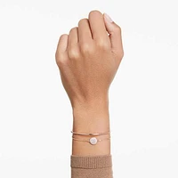 Meteora bangle, White, Rose gold-tone plated by SWAROVSKI