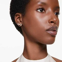 Hyperbola stud earrings, Infinity, White
