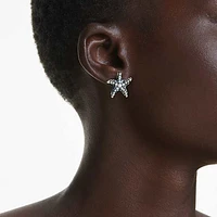 Idyllia stud earrings, Crystal pearl, Starfish, Small, Multicoloured, Gold-tone plated by SWAROVSKI