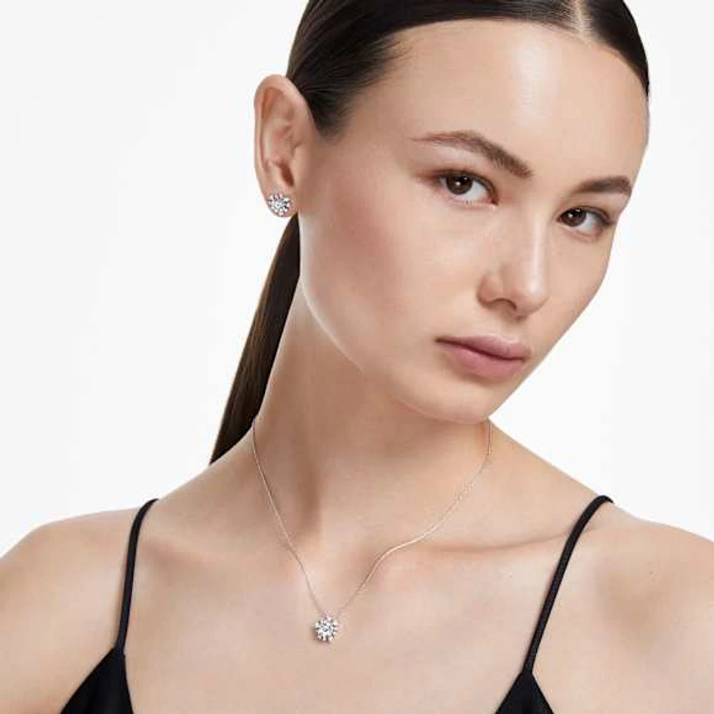 Galaxy pendant, Lab-grown diamonds 2 ct tw, Round shape, 14K white gold by SWAROVSKI