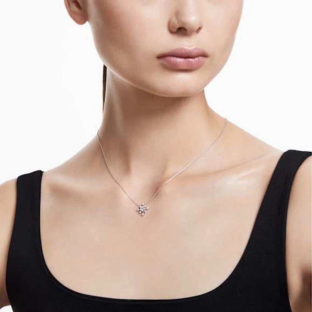 Galaxy pendant, Lab-grown diamonds 0.5 ct tw, Round shape, 14K white gold by SWAROVSKI