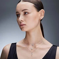 Galaxy stud earrings, Lab-grown diamonds 0.5 ct tw, Round shape, 14K white gold by SWAROVSKI