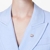 Matrix tack pin, Round cut, Multicoloured, Gold-tone plated by SWAROVSKI