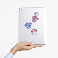 Alice in Wonderland removeable stickers, Cat, teapot, playing card and mushroom, Multicoloured by SWAROVSKI