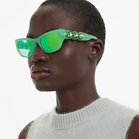 Sunglasses, Oval shape, SK6022, Green by SWAROVSKI