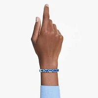 Millenia bracelet, Octagon cut, Color gradient, Blue, Rhodium plated by SWAROVSKI
