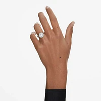 Eternity halo solitaire ring, Lab-grown diamonds 2 ct tw, Round shape, 14K white gold by SWAROVSKI