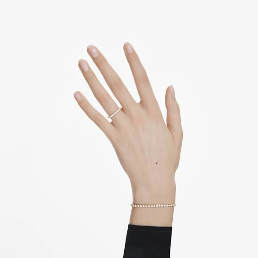 Eternity Tennis bracelet, Lab-grown diamonds 2.5 ct tw, Round shape, 14K yellow gold by SWAROVSKI