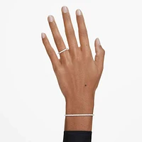 Eternity Tennis bracelet, Lab-grown diamonds 3 ct tw, Round shape, 14K white gold by SWAROVSKI
