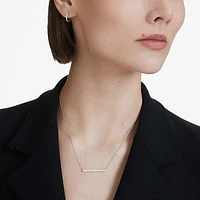 Eternity hoop earrings, Lab-grown diamonds 0.2 ct tw, Round shape, Medium, 14K white gold by SWAROVSKI
