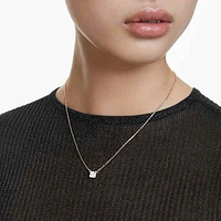 Stilla Attract pendant, Square cut, White, Rose gold-tone plated by SWAROVSKI