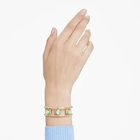 Chroma cuff, Cushion cut, Multicoloured, Gold-tone plated by SWAROVSKI