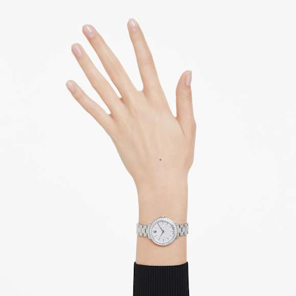 Watch, Swiss Made, Metal bracelet, Silver Tone, Stainless steel by SWAROVSKI