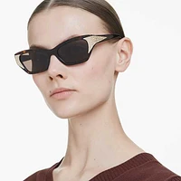 Sunglasses, Cat-Eye shape, SK6029, Brown by SWAROVSKI