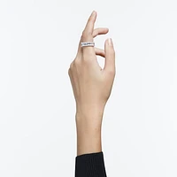 Matrix Vittore ring, Baguette cut, White, Rhodium plated by SWAROVSKI