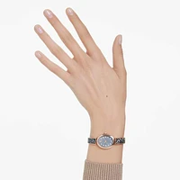 Crystal Rock Oval watch, Swiss Made, Crystal bracelet, Grey, Rose gold-tone finish by SWAROVSKI