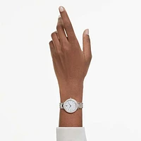 Watch, Swiss Made, Metal bracelet, Gold tone, Champagne gold-tone finish by SWAROVSKI