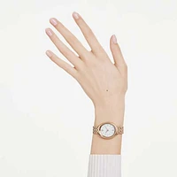 Imber watch, Swiss Made, Metal bracelet, Gold tone, Rose gold-tone finish by SWAROVSKI