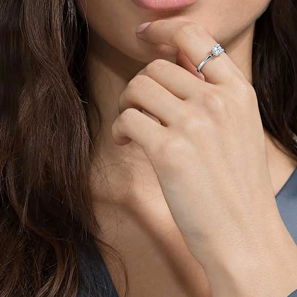 Attract ring, Square cut, White, Rhodium plated by SWAROVSKI
