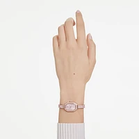 Dextera bangle watch, Swiss Made, Pink, Rose gold-tone plated by SWAROVSKI