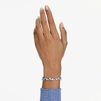 Constella bracelet, Mixed cuts, Blue, Rhodium plated by SWAROVSKI