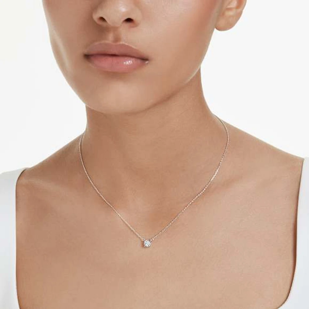 Eternity pendant, Lab-grown diamonds 0.5 ct tw, Round shape, Sterling silver by SWAROVSKI