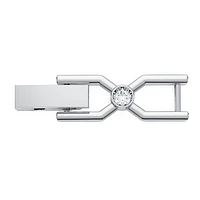 Emily extender, Round cut, White, Rhodium plated by SWAROVSKI
