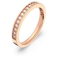 Rare ring, White, Rose gold-tone plated by SWAROVSKI