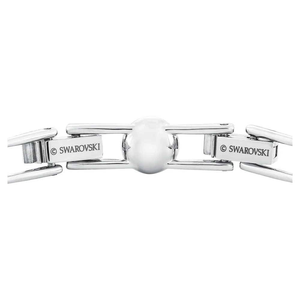 Angelic Tennis bracelet, Round cut, Small, White, Rhodium plated by SWAROVSKI