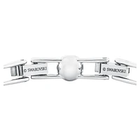 Angelic Tennis bracelet, Round cut, Small, White, Rhodium plated by SWAROVSKI