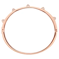 Tactic bangle, White, Rose gold-tone finish by SWAROVSKI