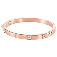Tactic bangle, White, Rose gold-tone finish by SWAROVSKI