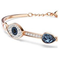 Symbolica bangle, Evil eye, Blue, Mixed metal finish by SWAROVSKI