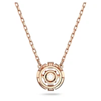 Swarovski Sparkling Dance necklace, Round cut, White, Rose gold-tone plated by SWAROVSKI