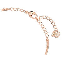 Ginger bangle, White, Rose gold-tone plated by SWAROVSKI