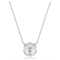 Una necklace, Round cut, Blue, Rhodium plated by SWAROVSKI