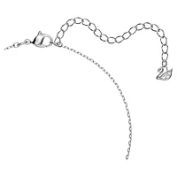 Swarovski Sparkling Dance necklace, Round cut, White, Rhodium plated by SWAROVSKI