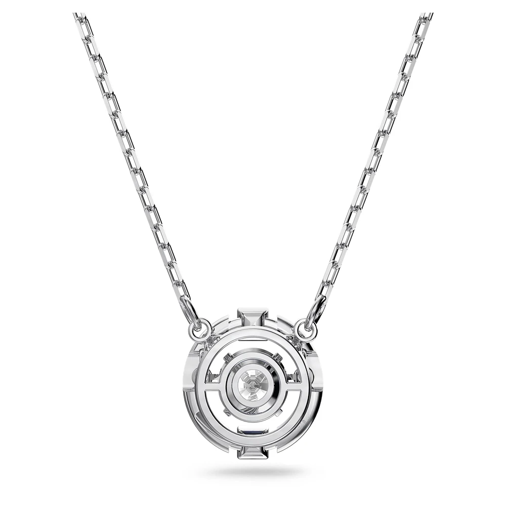 Swarovski Sparkling Dance necklace, Round cut, White, Rhodium plated by SWAROVSKI