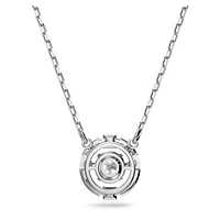Swarovski Sparkling Dance necklace, Round cut, White, Rhodium plated by SWAROVSKI