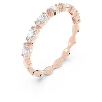 Vittore ring, Marquise cut, White, Rose gold-tone plated by SWAROVSKI