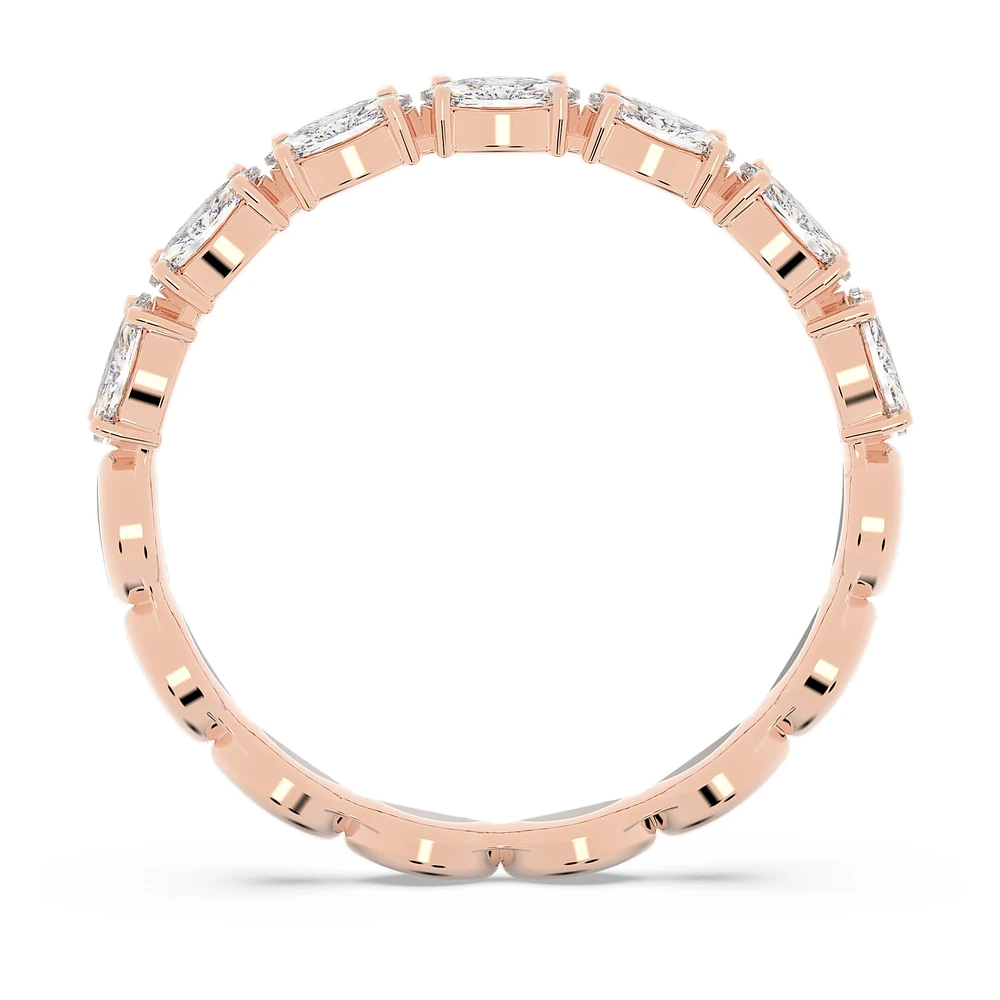Vittore ring, Marquise cut, White, Rose gold-tone plated by SWAROVSKI