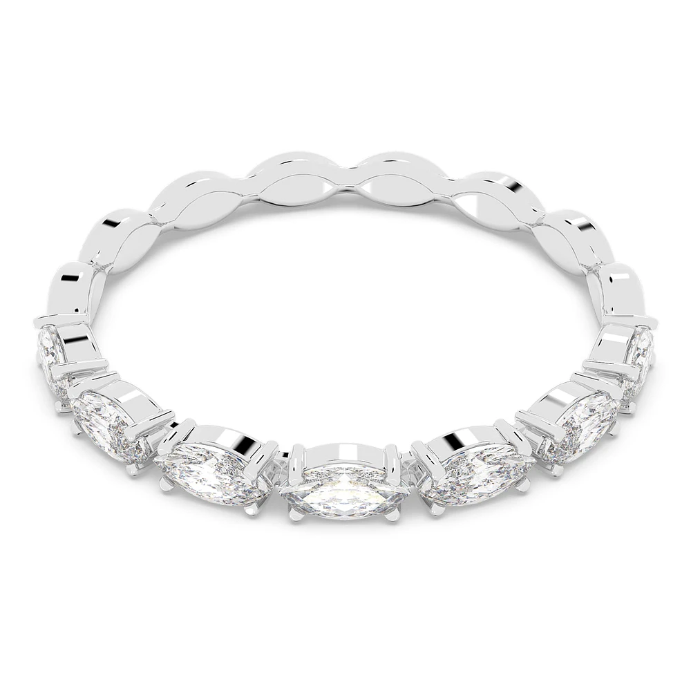 Vittore ring, Marquise cut, White, Rhodium plated by SWAROVSKI