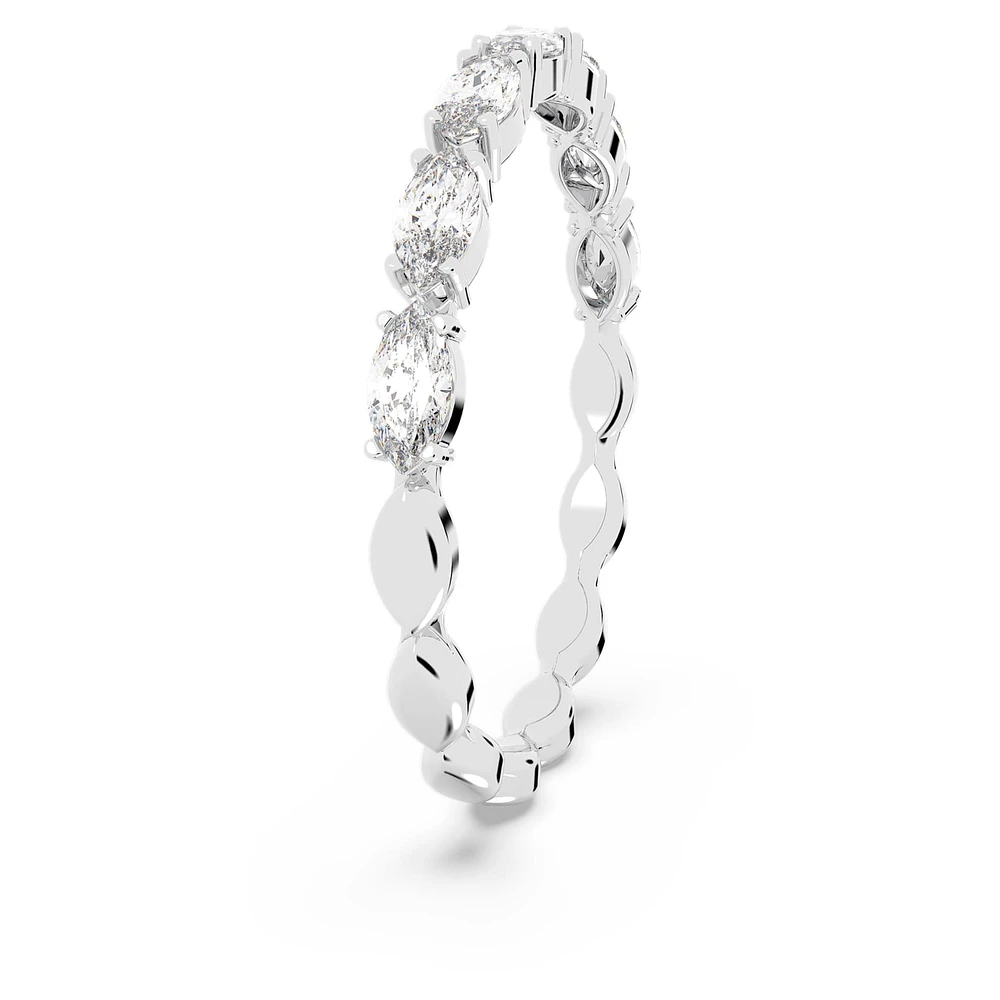 Vittore ring, Marquise cut, White, Rhodium plated by SWAROVSKI