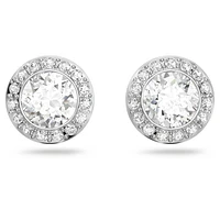 Angelic set, Round cut, White, Rhodium plated by SWAROVSKI