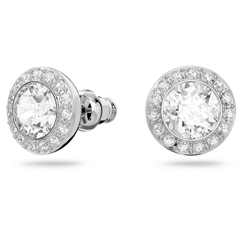 Angelic set, Round cut, White, Rhodium plated by SWAROVSKI
